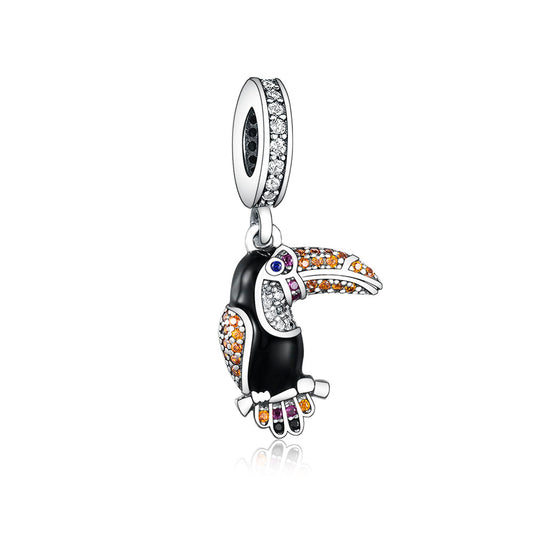 925 Sterling Silver, Beautiful Toucan Charm