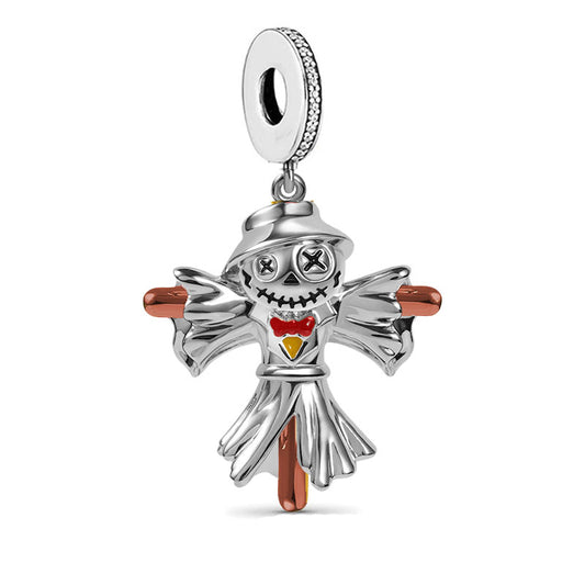 925 Sterling Silver,  Halloween Scarecrow Charm