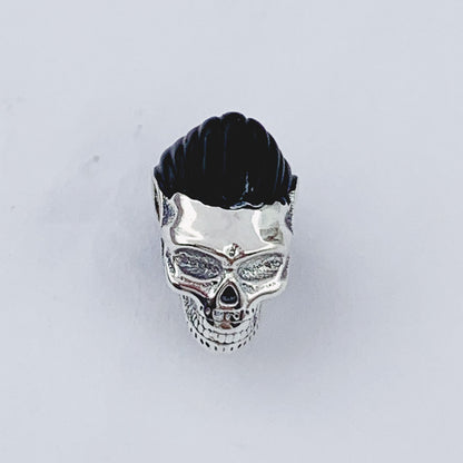 925 Sterling Silver, Handsome Skull Charm Bead