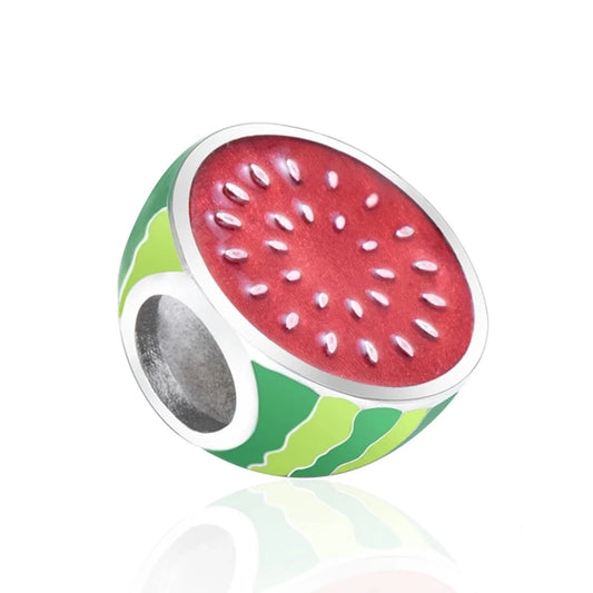 925 Sterling Silver, Half Watermelon Charm