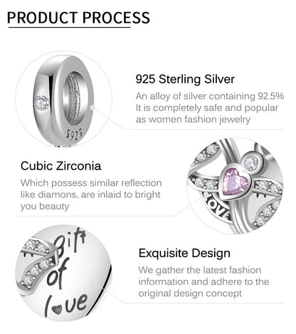 925 Sterling Silver, The Gift Of Love Charm