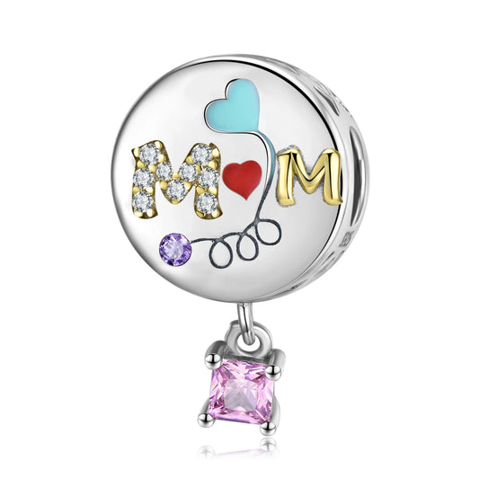 925 Sterling Silver, Motehrs Day Gift Moms Love Charm