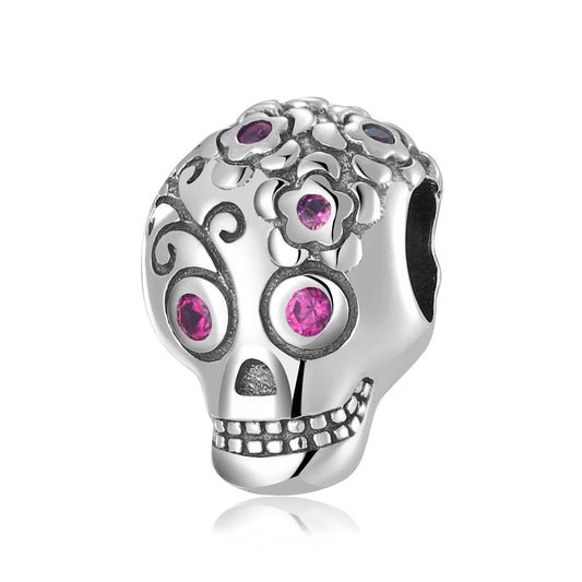 925 Sterling Silver, "Nature's Sculpture" Skull Bead Charm