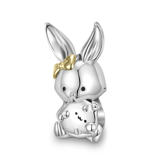925 Sterling Silver, Cute Rabbit Charm