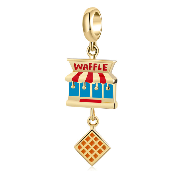 925 Sterling Silver, Waffle House Charm
