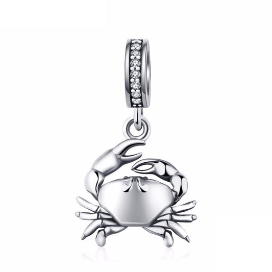 925 Sterling Silver, Lovely Crab Charm